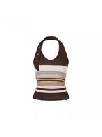 Stripe Halter Knit Top