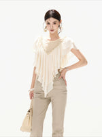 Gray V-Waist Slimming Flare Pants