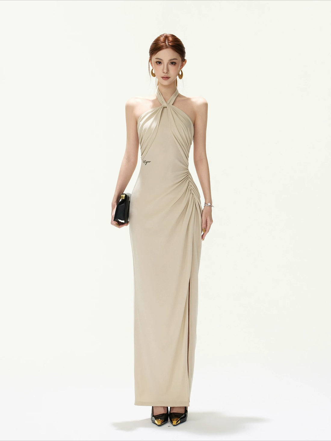 Twist Halter Maxi Dress