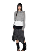 Asymmetric Striped Layering Top