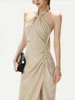 Twist Halter Maxi Dress