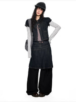 Puff Sleeve Denim Set