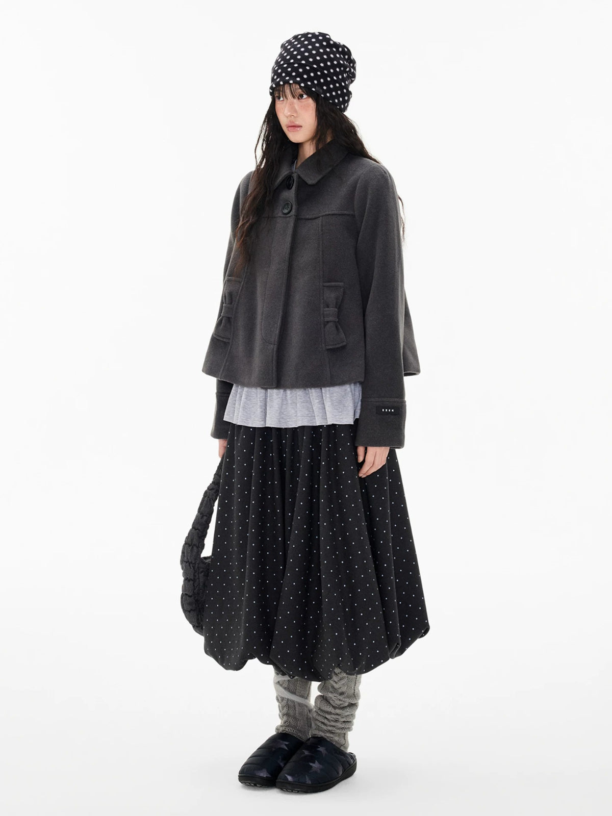 Korean Wool Blend Short Coat
