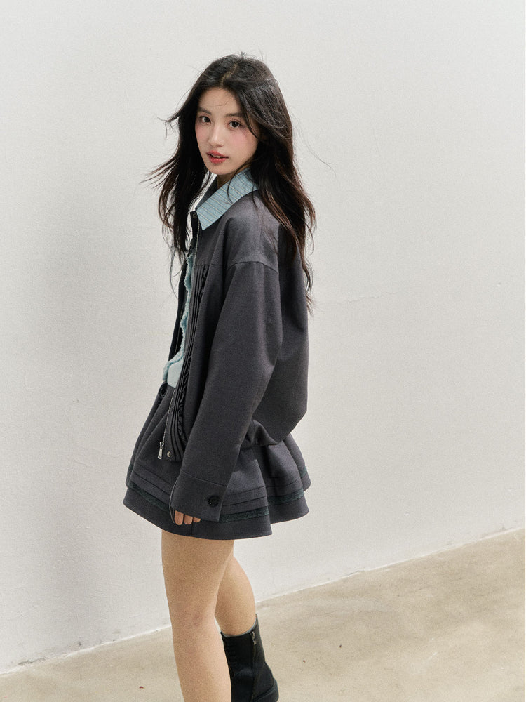Versatile Pleated Puff Skirt