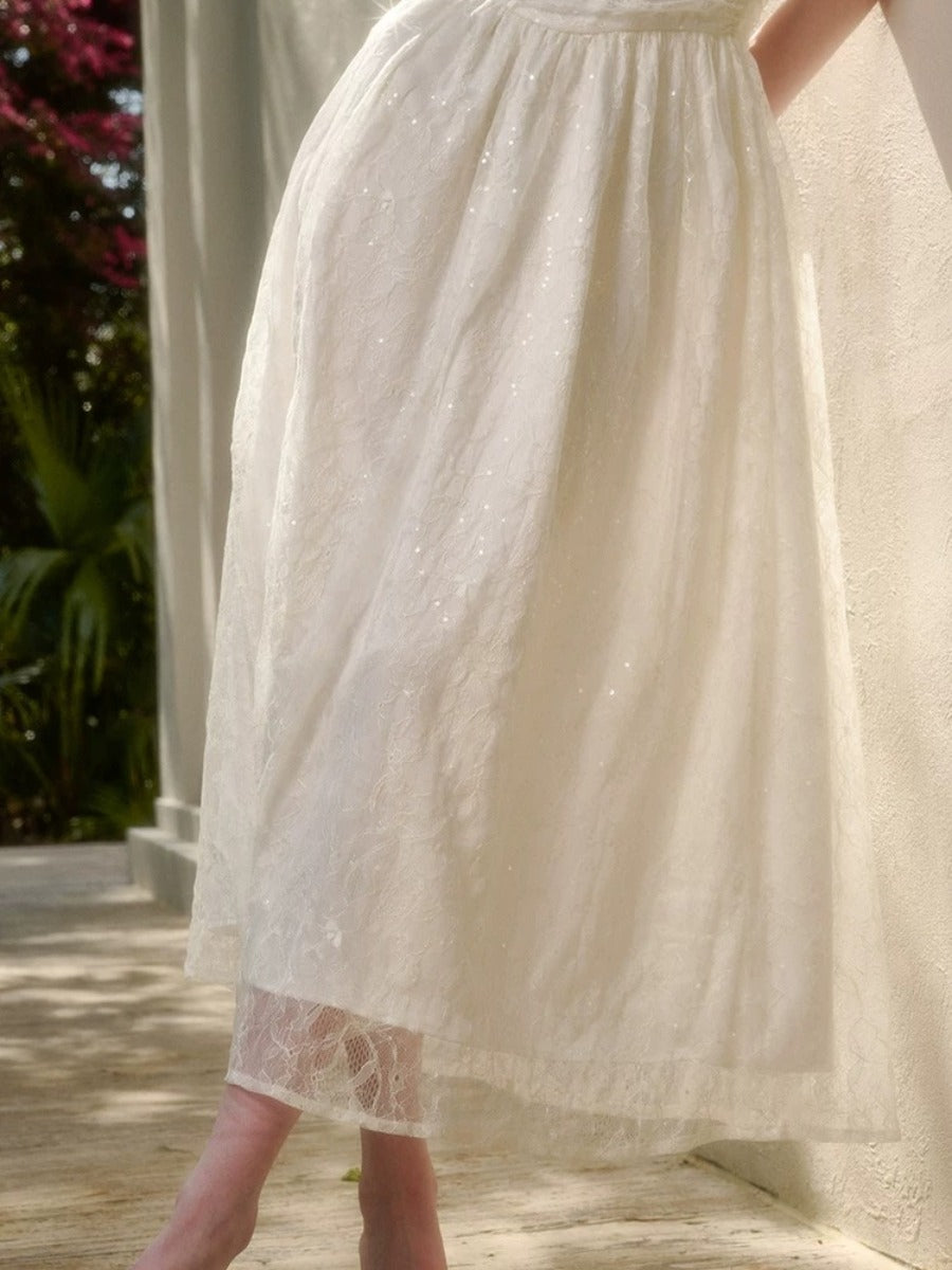 Sequin Lace Slip Dress