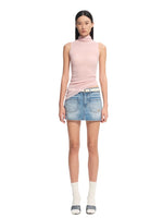 Wool Asymmetrical Turtleneck Blouse