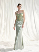 Jacquard Satin Corset Dress