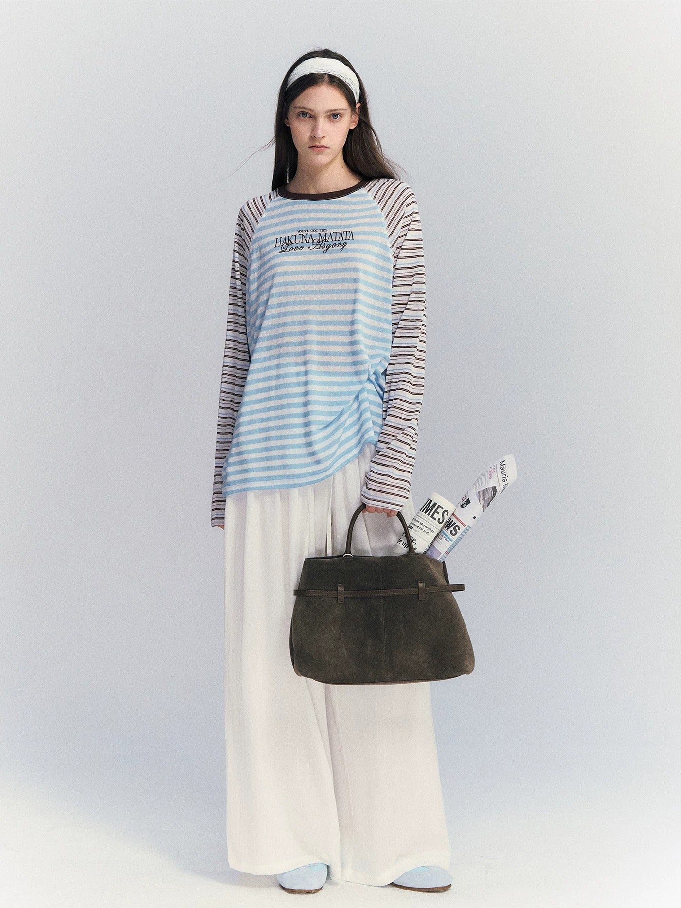 Striped Embroidery Top