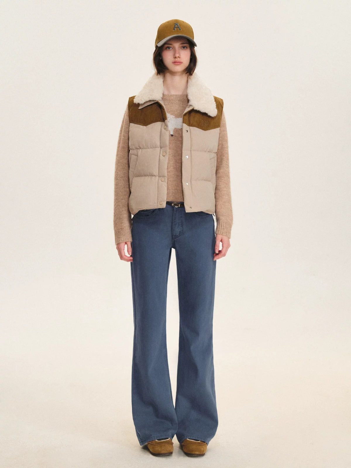 Western Detachable Collar Down Vest