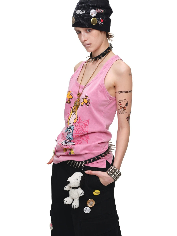 Vintage Printed Tank Top