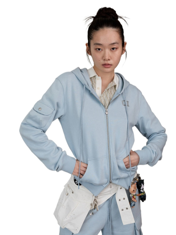 Solid Color Hoodie &amp; Sweatpants Set