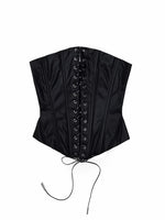 Washed Leather Corset Top