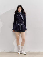 Bow-Tie Sweatshirt & Puffy Skirt Set
