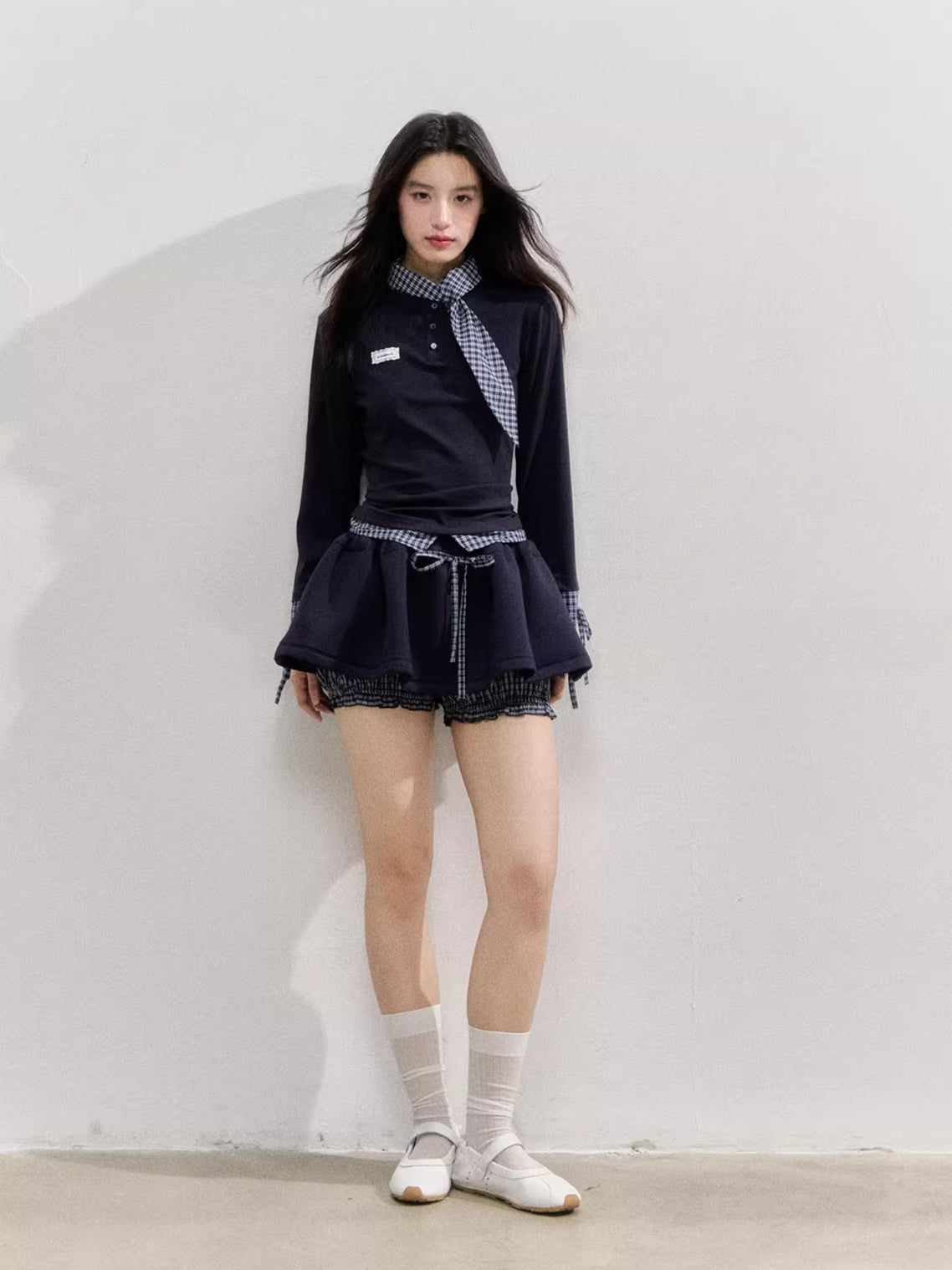 Bow-Tie Sweatshirt &amp; Puffy Skirt Set