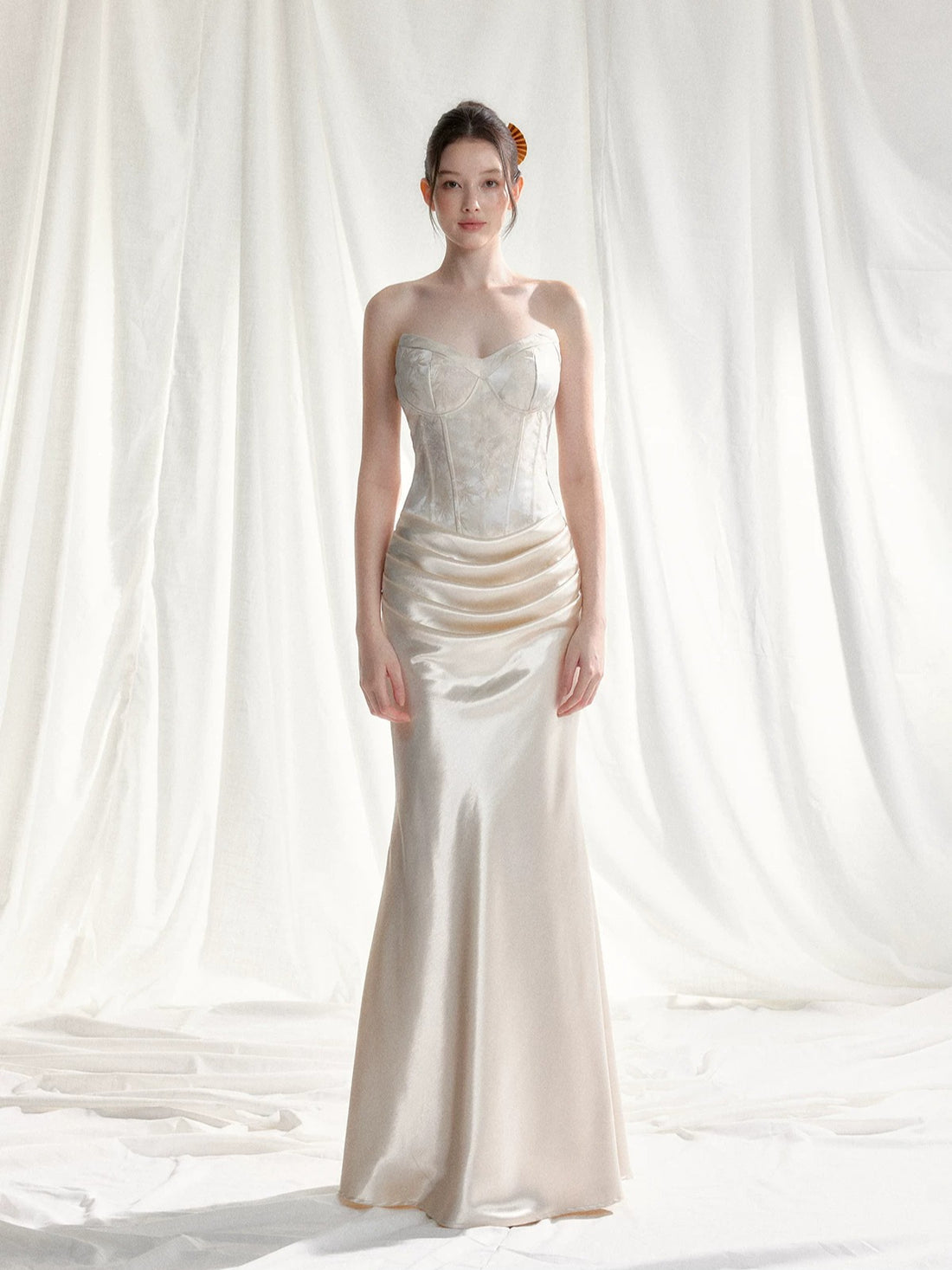 Jacquard Satin Corset Dress