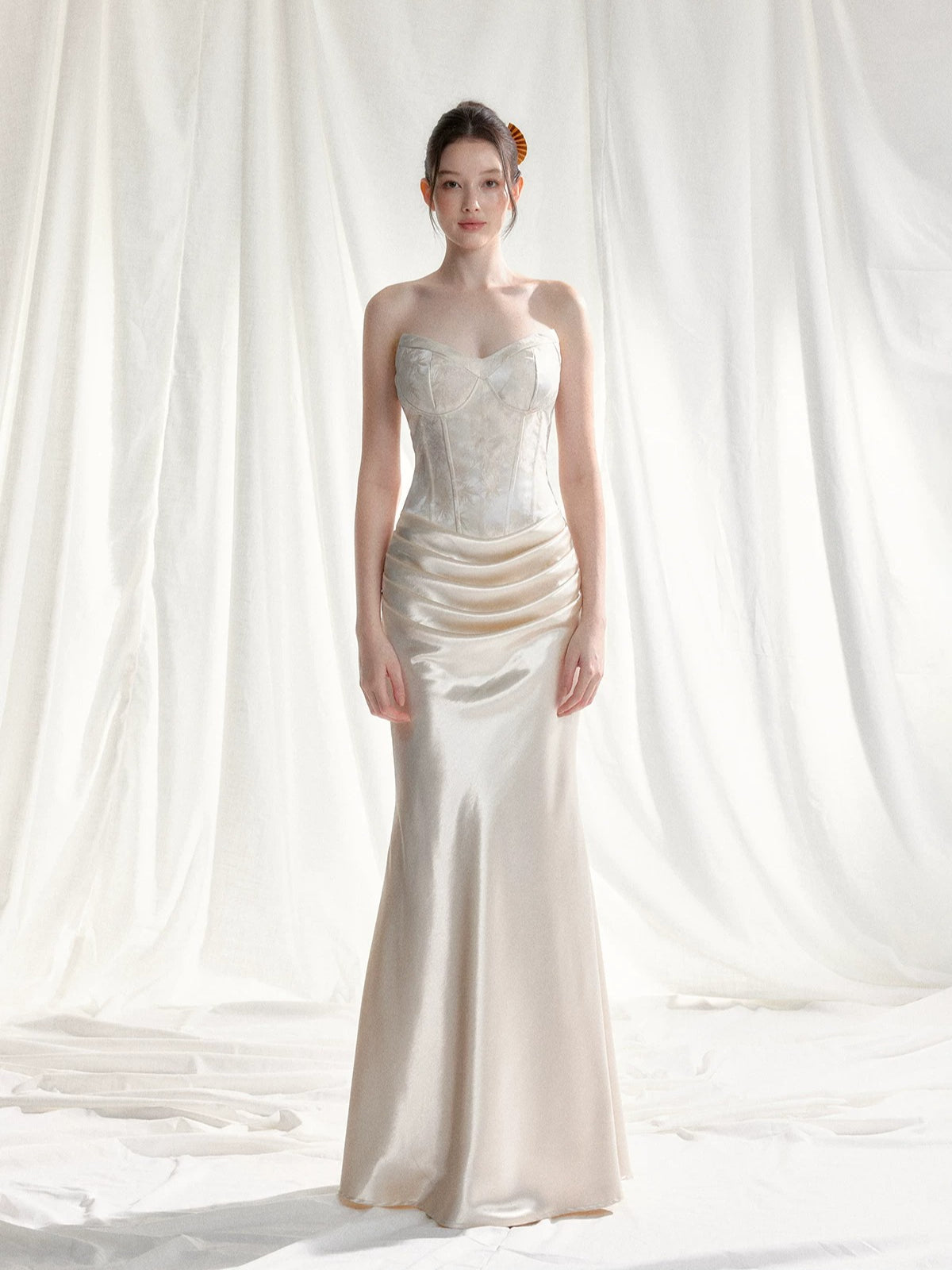 Jacquard Satin Corset Dress