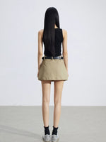 A-Line Cargo Mini Skirt