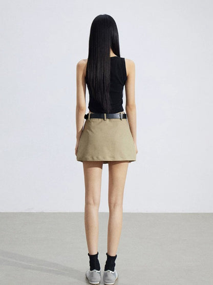 A-Line Cargo Mini Skirt