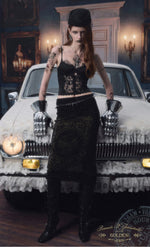 Burnout Knit Midi Skirt