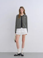 Tiered Lace Waistband Puffy Mini Skirt