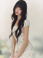 Floral Polka Waist Dress
