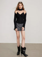 Layered Camisole Panel T-Shirt Top