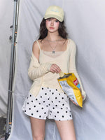Lace V-Neck Knit Cardigan Set