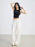 Ice Silk Drape Wide-Leg Pants