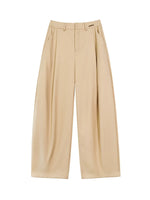 Minimalist Pleated Wide Leg Trousers