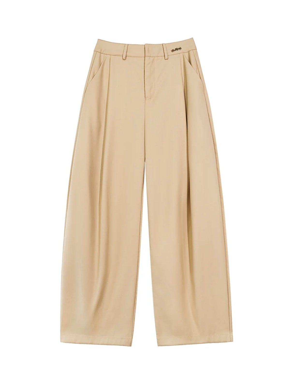 Minimalist Pleated Wide Leg Trousers