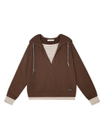 Vintage Striped Layered Sweatshirt Set