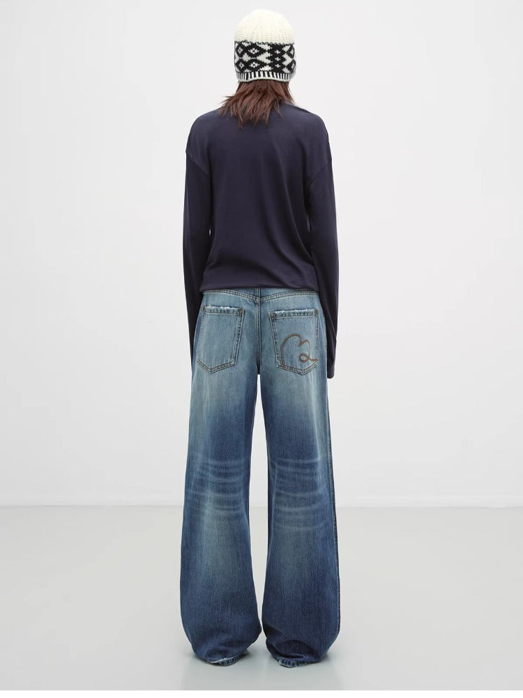 Lace Panel Drape Neck Top