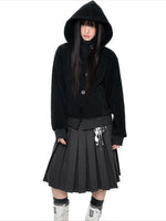 Hooded Wool Blend Jacket