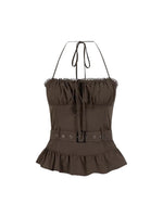 Strapless Halter Lace Top