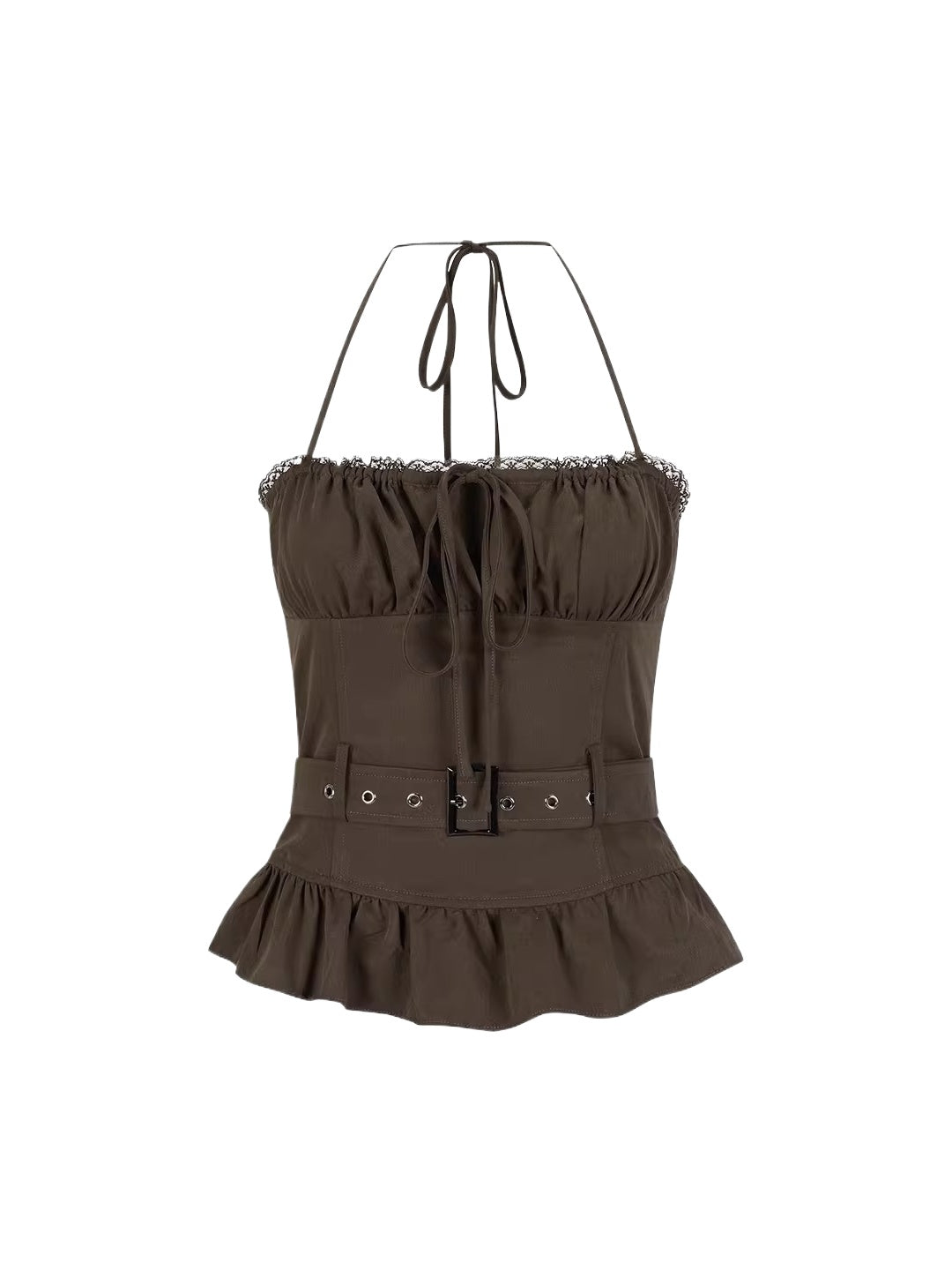 Strapless Halter Lace Top