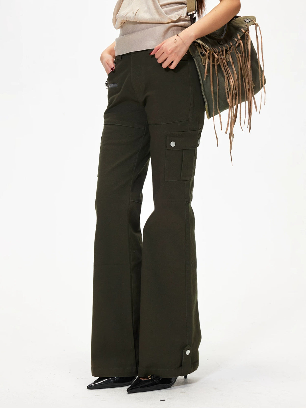 Vintage Utility Flare Cargo Pants
