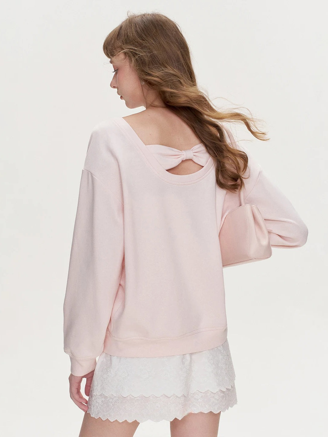 Lace Bow Sweatshirt