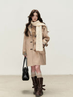 Plaid Hooded Wool Duffle Coat