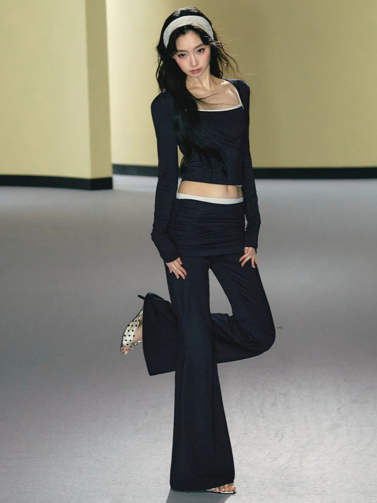 Yoga Tie Cardigan Three Piece Set