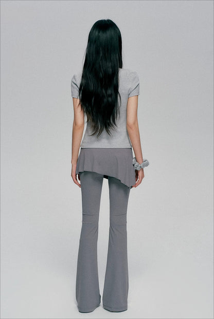 Layered Flare Yoga Pants