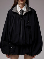 Patchwork Utility Hooded Jacket & Skirt Set