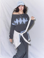 Off Shoulder Knit Two Piece Set