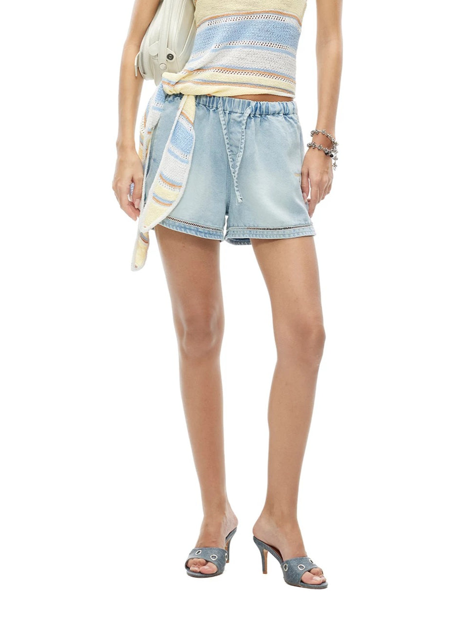 Hanley Drawstring Denim Shorts