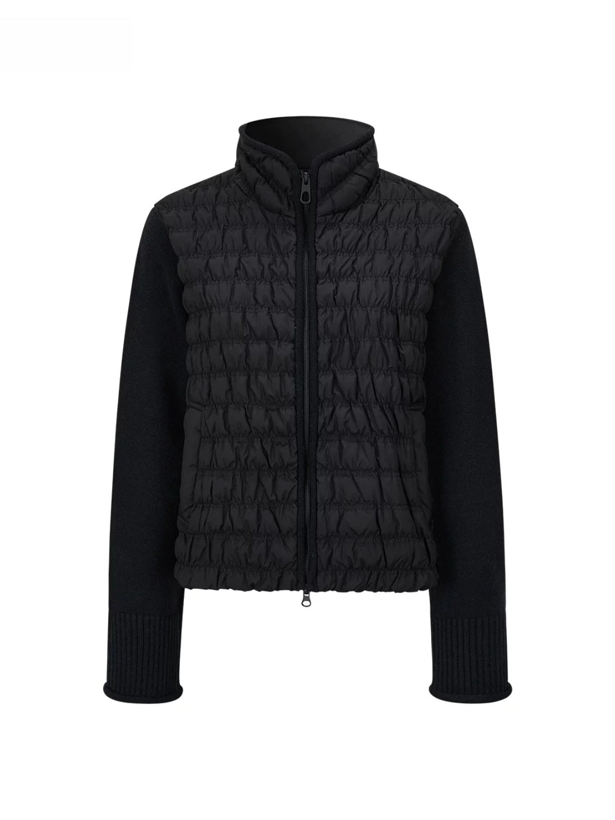 Quilted Down Knit Patchwork Jacket