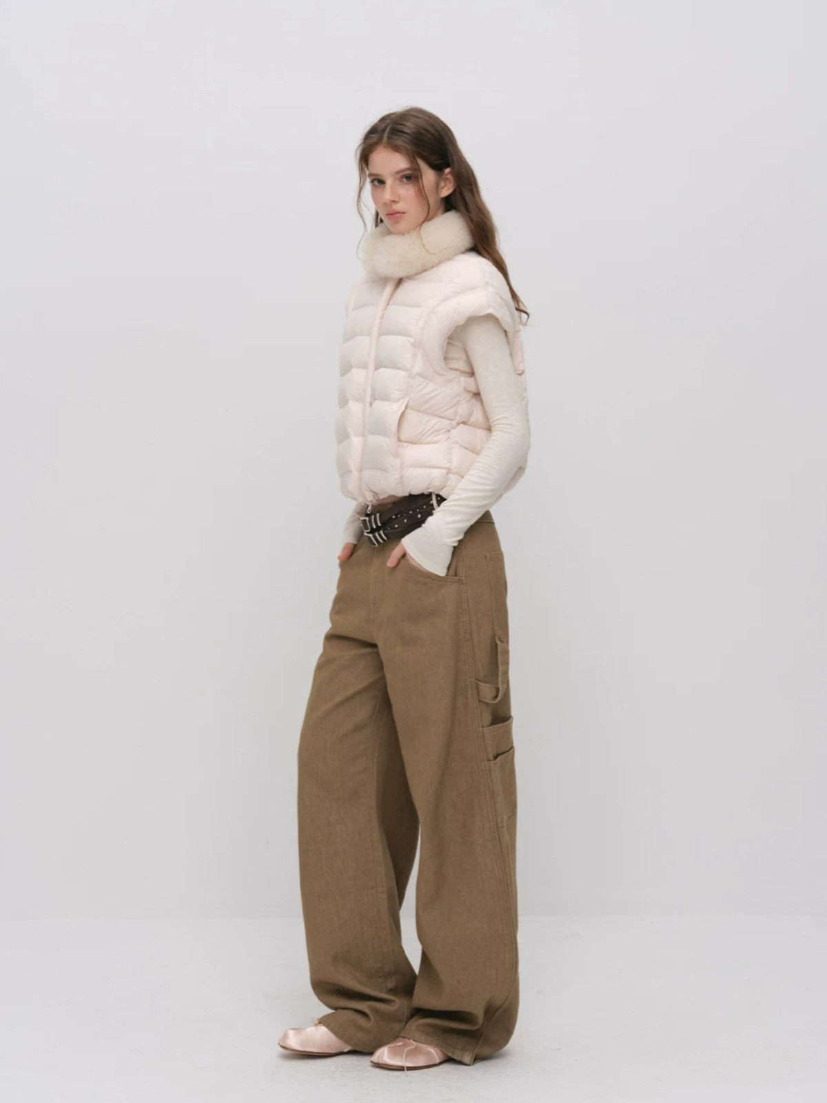 Detachable Sleeve Down Puffer Jacket