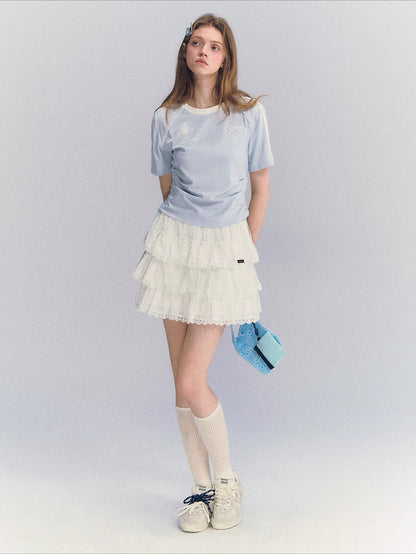 Contrast Drawstring Tee