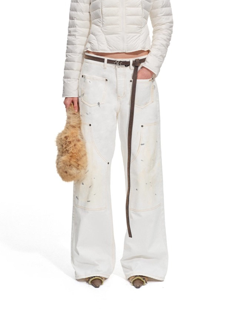 Polar Washed Twill Wide-Leg Jeans