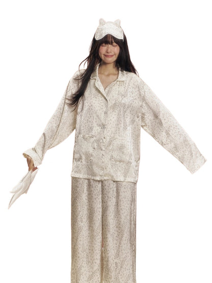 Satin Leopard Pajama Set