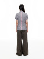 Plaid Slim Short Sleeve Shirt
