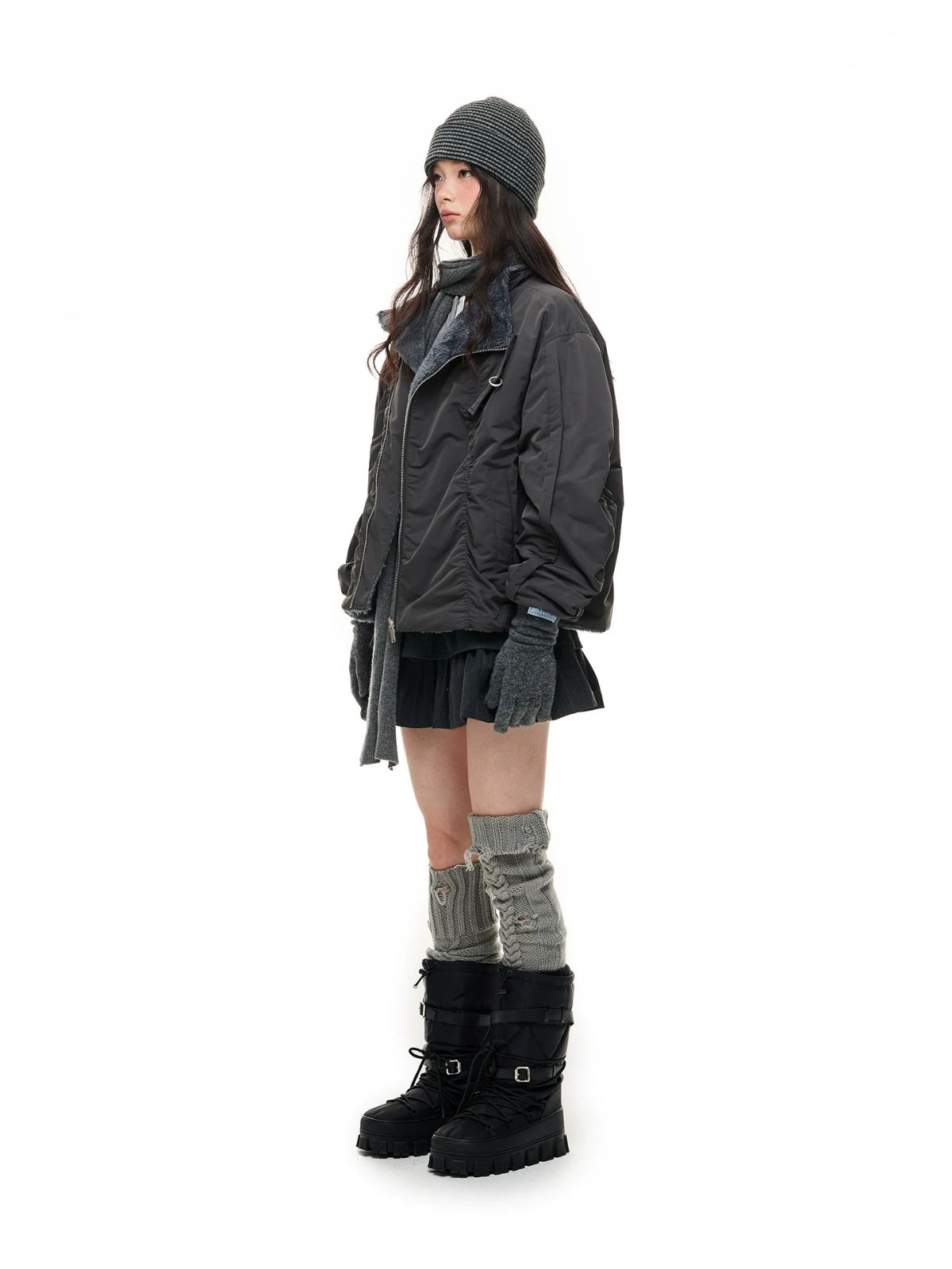Double Sided Fleece Padded Coat